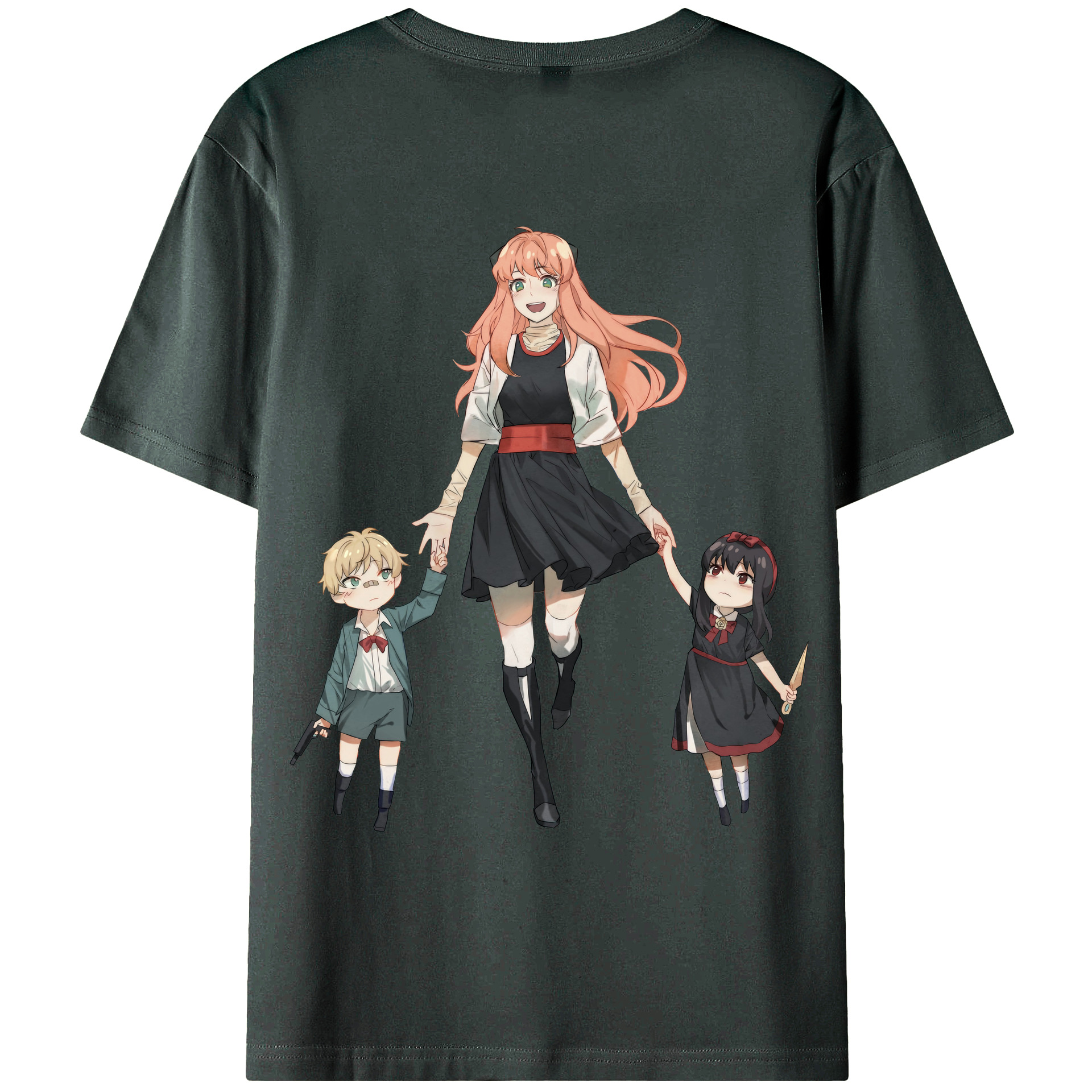 （画像用） SPY×FAMILY间谍家家酒 綿100％ メンズ半袖Tシャツ（バックプリント） 通気性